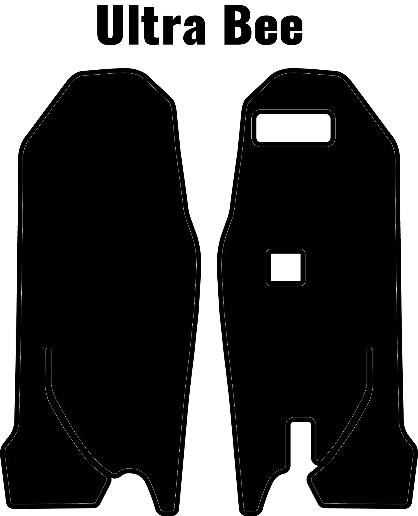 Ultra bee fork guard decal